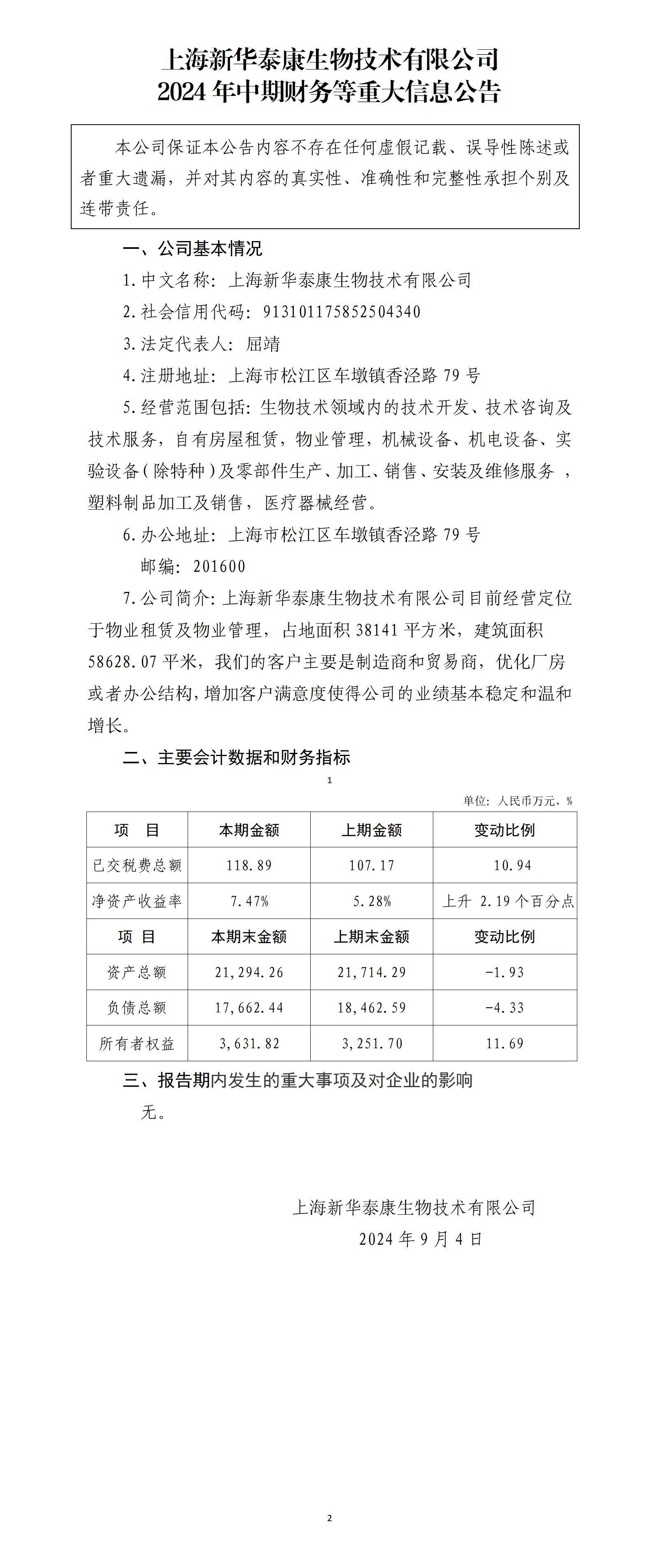上海新華泰康生物技術(shù)有限公司2024年中期財務(wù)等重大信息公告_01.jpg